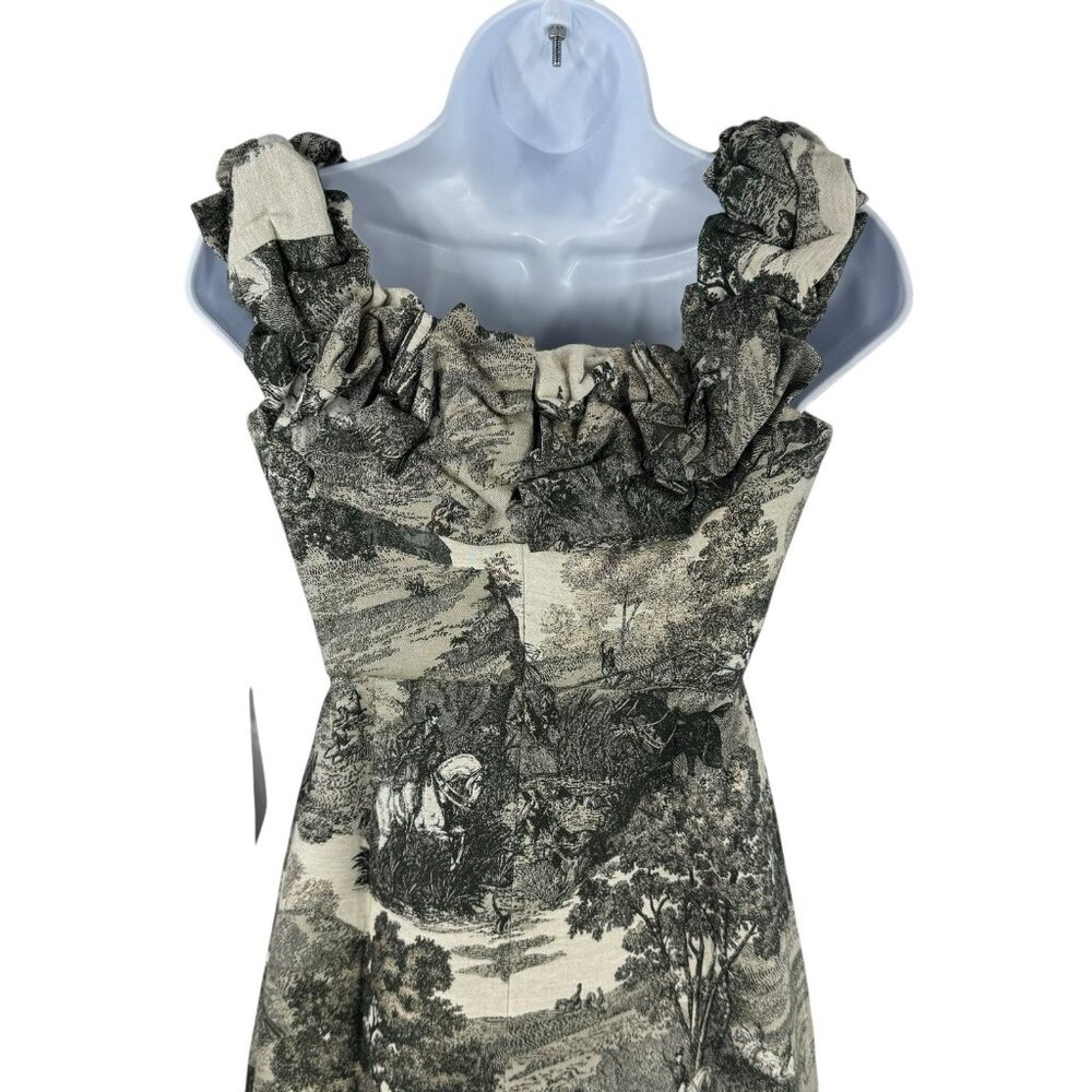 Tuckernuck NEW Middleburg Toile Suze Equestrian Formal Midi Dress Size S - Picture 9 of 12